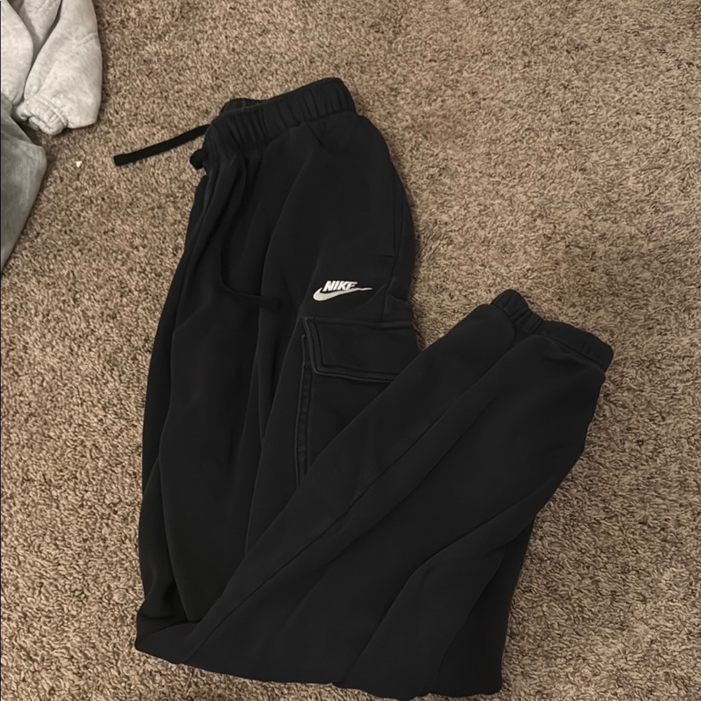 Nike Black Jogger Sweatpants with Tapered Cuffs